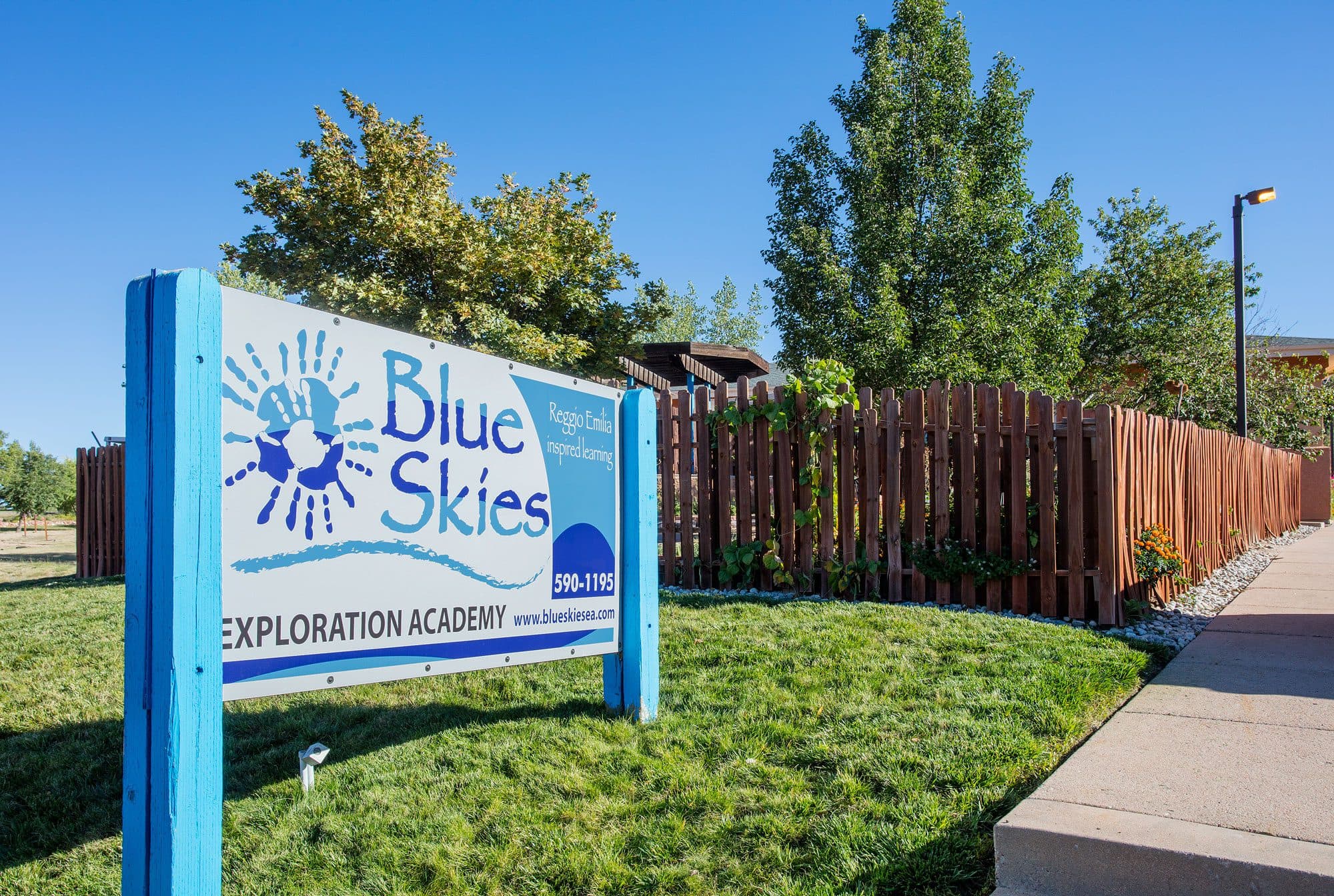 Children exploring hands-on activities at Blue Skies Exploration Academy