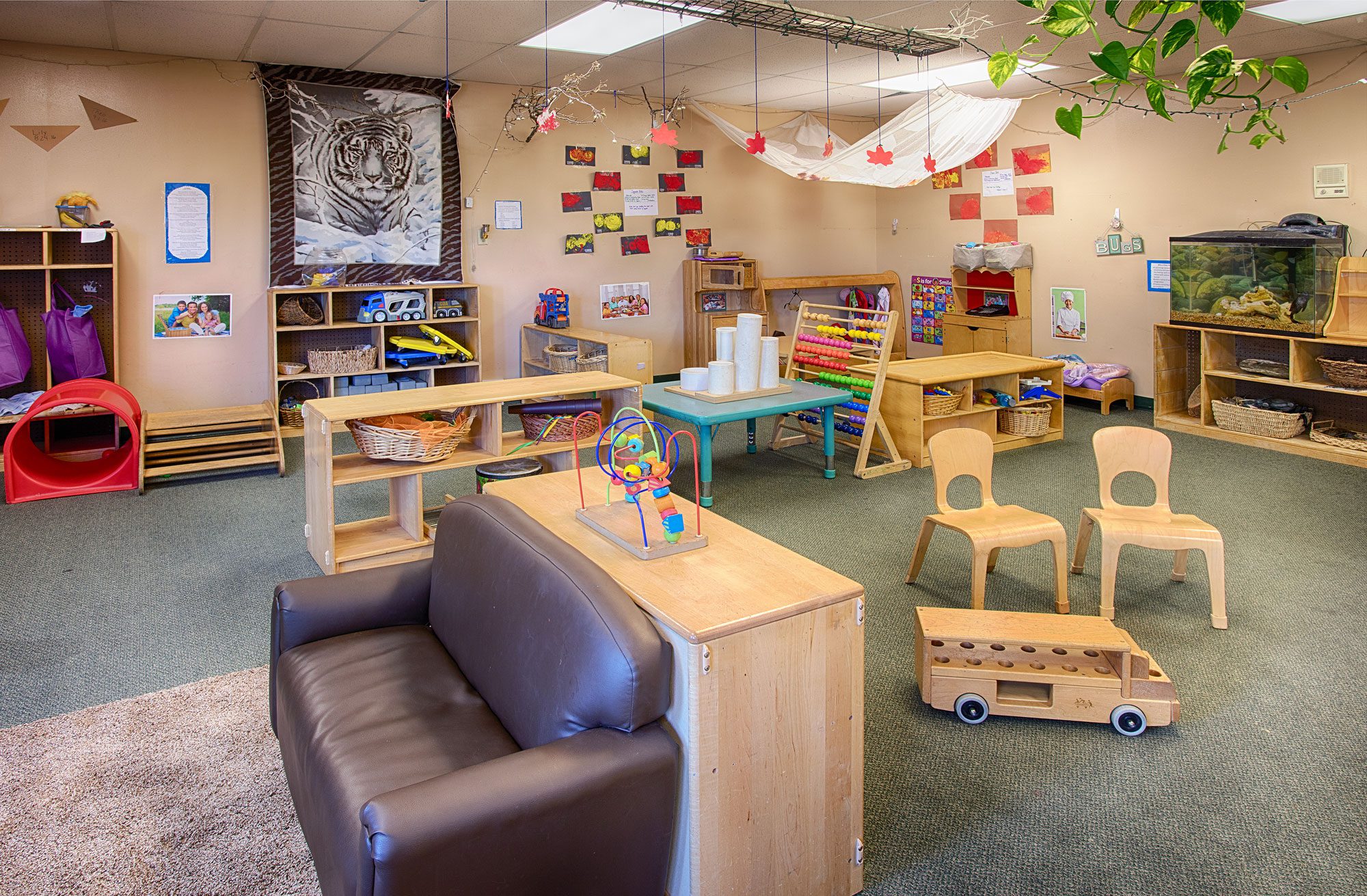 Image of learning materials in a classroom at an academy.