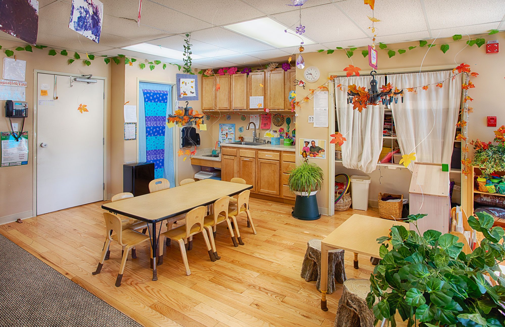 Image of learning materials in a classroom at an academy.